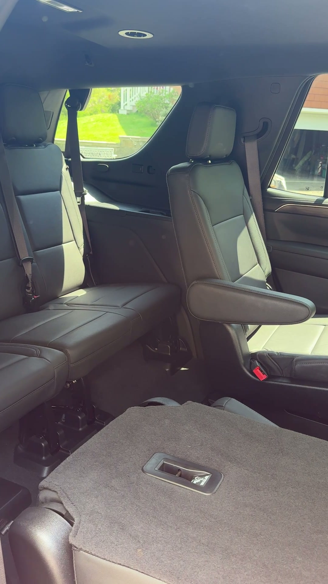Third row seating deep clean — after