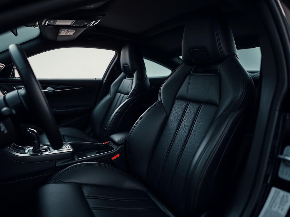 Pristine detailed luxury car interior